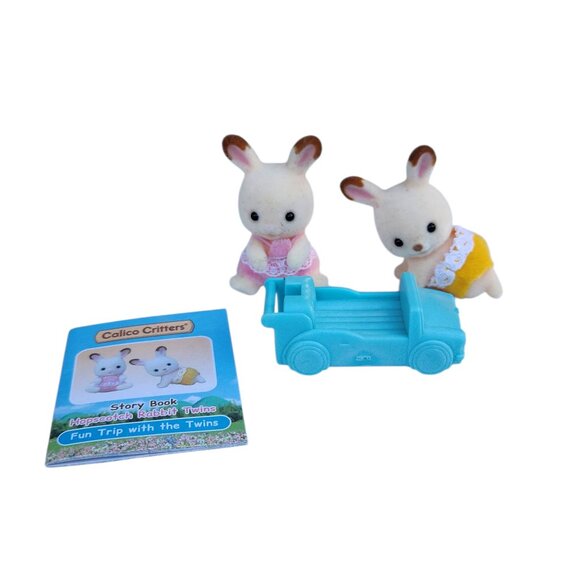 Calico Critters Story Book Hopscotch Rabbit  Fun Trip With The Twins Playset Toy - Picture 1 of 1